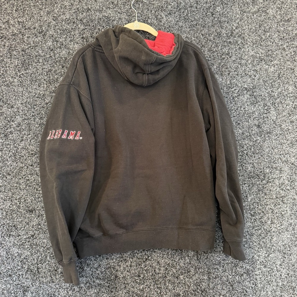 Alabama Crimson Tide Hoodie Adult L Gray Red Long Sleeve Logo Campus Heritage‎ - Picture 2 of 6